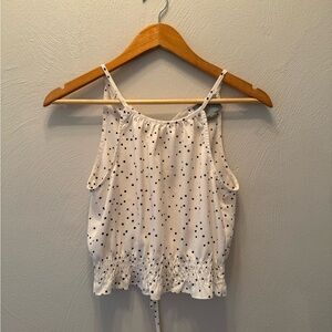 Skies Are Blue White and Black Polka Dot Camisole